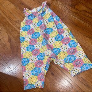 Pastourelle by Pippa & Julie Baby Girl Colorful Ruffle Romper 12M Boho Pastel